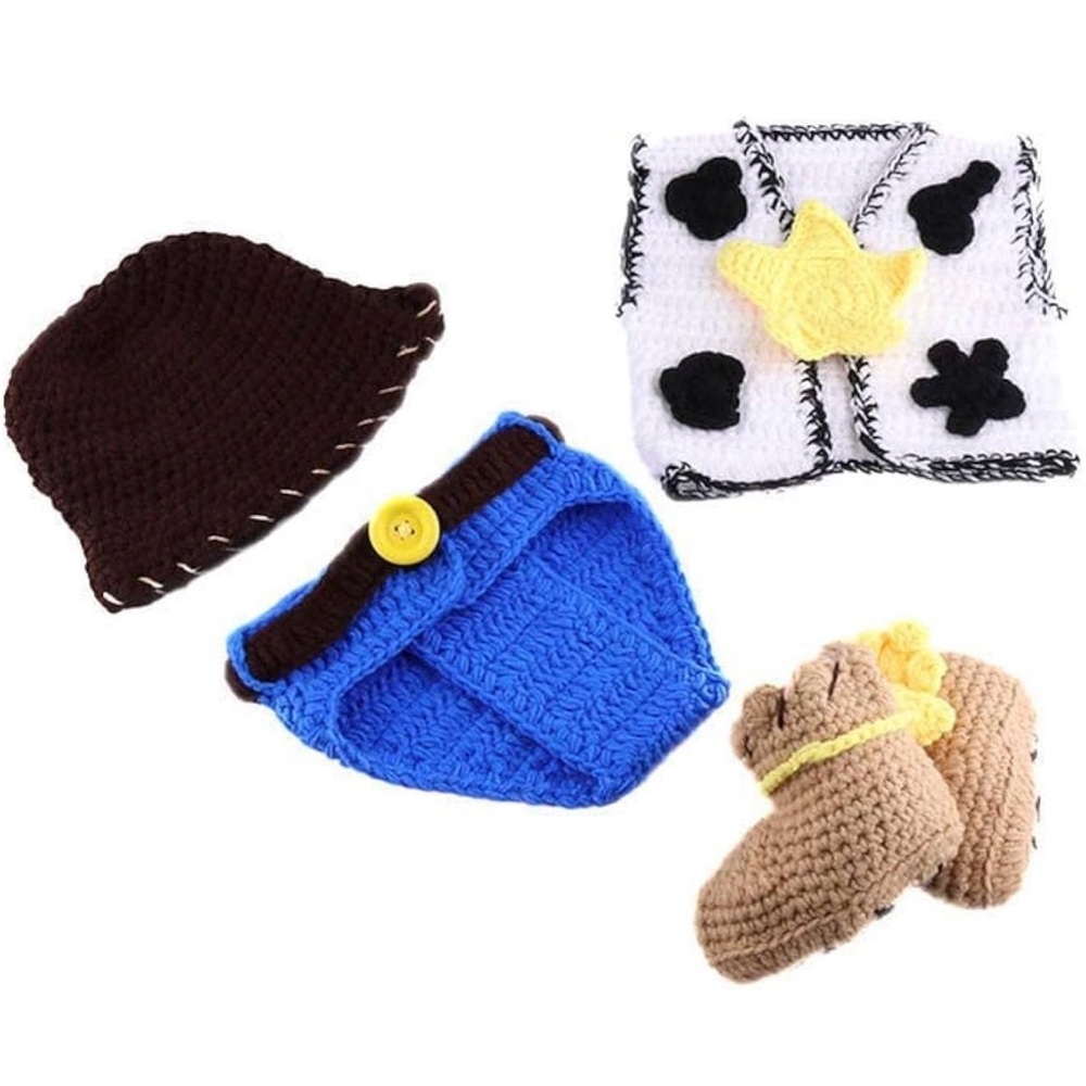 Crochet Cowboy Costume Set for Kids
